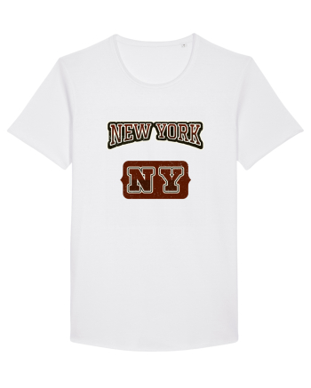Retro Vintage New York College Jersey White