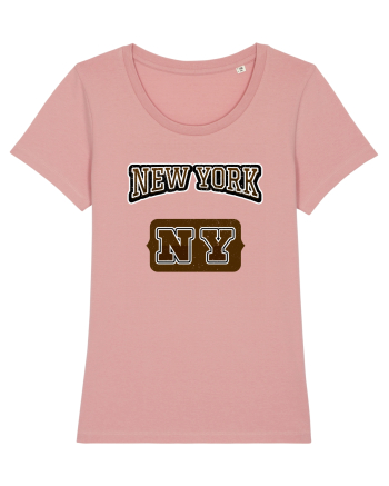 Retro Vintage New York College Jersey Canyon Pink