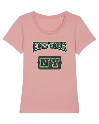 Retro Vintage New York College Jersey Canyon Pink
