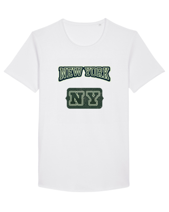 Retro Vintage New York College Jersey White