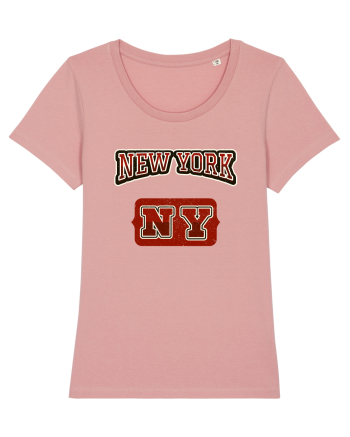Retro Vintage New York College Jersey Canyon Pink
