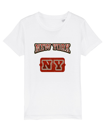 Retro Vintage New York College Jersey White