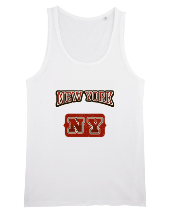 Retro Vintage New York College Jersey White