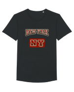 Retro Vintage New York College Jersey Tricou mânecă scurtă guler larg Bărbat Skater