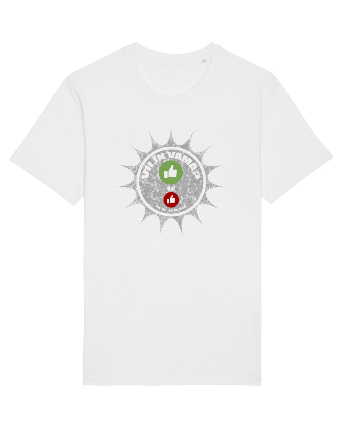Tricou mânecă scurtă Unisex Rocker White