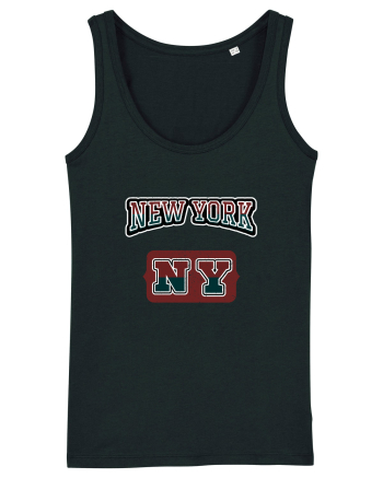 Retro Vintage New York College Jersey Black