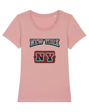 Retro Vintage New York College Jersey Canyon Pink