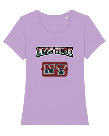 Retro Vintage New York College Jersey Lavender Dawn