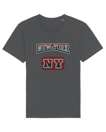 Retro Vintage New York College Jersey Anthracite