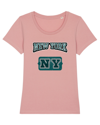Retro Vintage New York College Jersey Canyon Pink