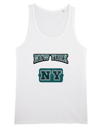 Retro Vintage New York College Jersey White