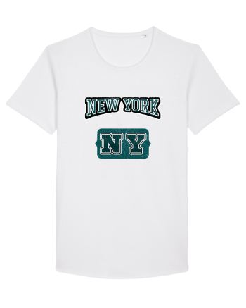 Retro Vintage New York College Jersey White