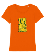 Stay Highdrated Tricou mânecă scurtă guler larg fitted Damă Expresser