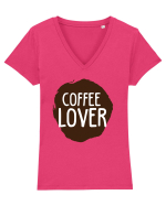 Coffee_Lover  Tricou mânecă scurtă guler V Damă Evoker