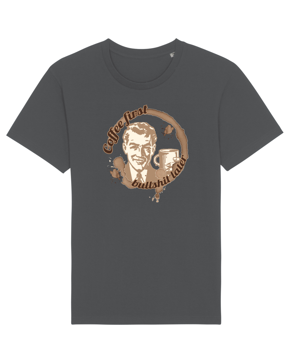 Tricou mânecă scurtă Unisex Rocker Anthracite