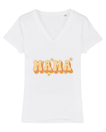 MAMA Retro Flowers White