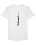 Coffee Lover ! Tricou mânecă scurtă guler larg Bărbat Skater