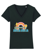 Groovy MAMA Tricou mânecă scurtă guler V Damă Evoker