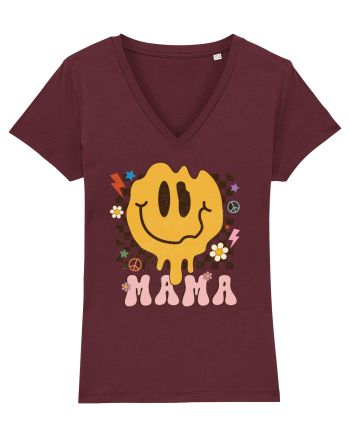 Mama Smiley Burgundy