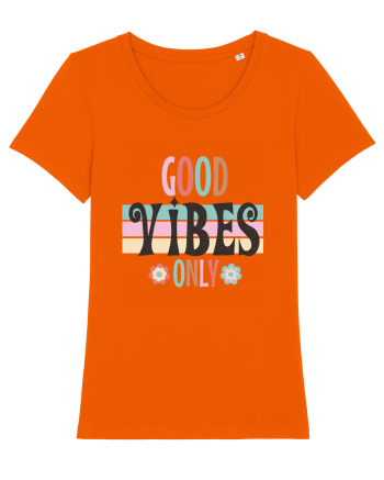 Good Vibes Only Vintage Bright Orange