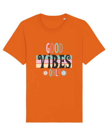 Good Vibes Only Vintage Bright Orange