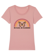 No Rain, No Rainbows Tricou mânecă scurtă guler larg fitted Damă Expresser