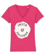 Insta Follower Tricou mânecă scurtă guler V Damă Evoker