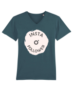 Insta Follower Tricou mânecă scurtă guler V Bărbat Presenter