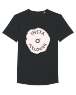 Insta Follower Tricou mânecă scurtă guler larg Bărbat Skater