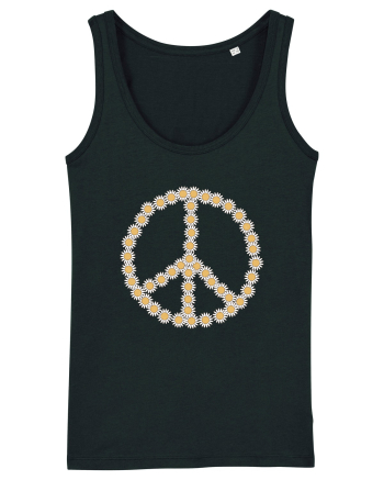 Peace Flowers Daisy Black