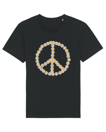 Peace Flowers Daisy Black