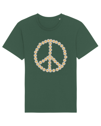 Peace Flowers Daisy Bottle Green