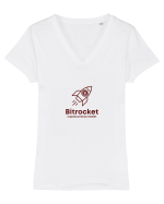 Cryptocurrency Tricou mânecă scurtă guler V Damă Evoker