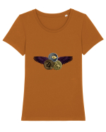 Crypto Tricou mânecă scurtă guler larg fitted Damă Expresser