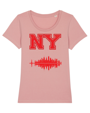 Retro Vintage New York College Jersey Canyon Pink
