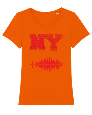 Retro Vintage New York College Jersey Bright Orange