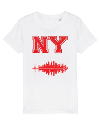 Retro Vintage New York College Jersey White