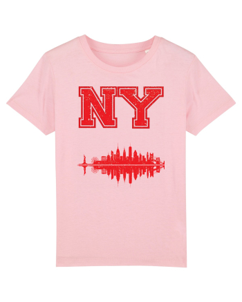 Retro Vintage New York College Jersey Cotton Pink