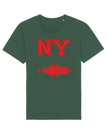 Retro Vintage New York College Jersey Bottle Green