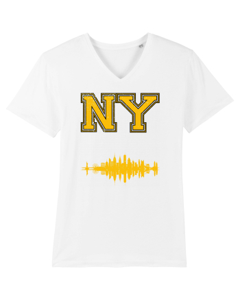 Retro Vintage New York College Jersey White