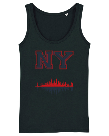 Retro Vintage New York College Jersey Black
