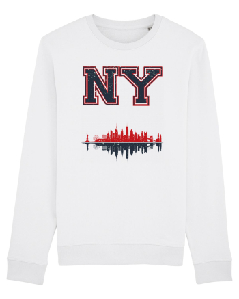 Retro Vintage New York College Jersey White