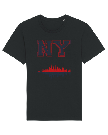Retro Vintage New York College Jersey Black