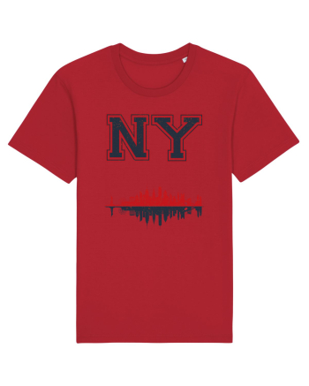 Retro Vintage New York College Jersey Red