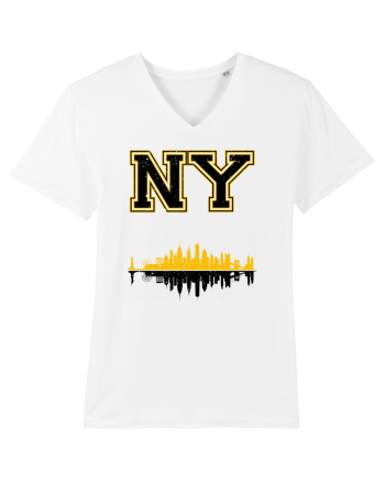 Retro Vintage New York College Jersey White