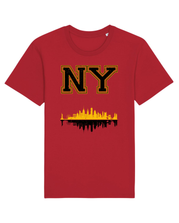 Retro Vintage New York College Jersey Red