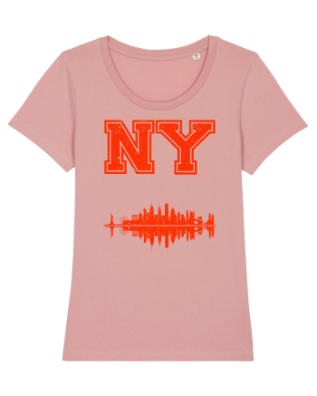 Retro Vintage New York College Jersey Canyon Pink