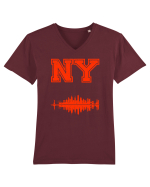 Retro Vintage New York College Jersey Tricou mânecă scurtă guler V Bărbat Presenter
