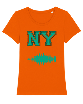 Retro Vintage New York College Jersey Bright Orange