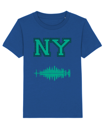 Retro Vintage New York College Jersey Majorelle Blue